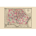 thumbnail image 2 of Johnson 14x10 White Modern Wood Framed Museum Art Print Titled - Georgia, Alabama - Johnson 1860, 2 of 4