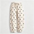 thumbnail image 7 of Fanshiluo Women's Polka Dot Drawstring Jogger Pants, Casual Elastic Waist Sweatpants,Size S-2XL, 7 of 7