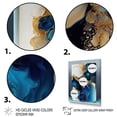 thumbnail image 3 of Designart Abstract Geode Gold And Blue Marble III Canvas Wall Art, 3 of 5
