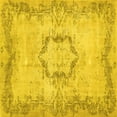 thumbnail image 1 of Ahgly Company Machine Washable Indoor Square Abstract Yellow Contemporary Area Rugs, 5' Square, 1 of 4