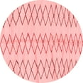 thumbnail image 1 of Ahgly Company Indoor Round Solid Red Modern Area Rugs, 5' Round, 1 of 4
