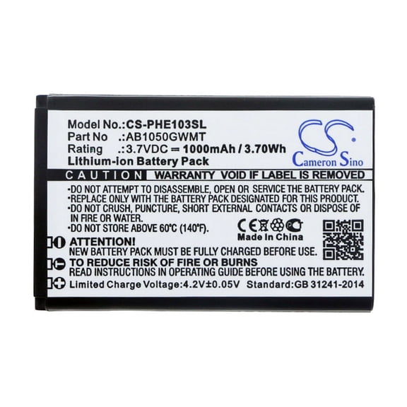1000mAh AB1050GWMT Battery for Philips Xenium E106 Xenium E103 Xenium E255 E103 E106