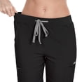 thumbnail image 5 of felwors Women's Scrub Cargo Jogger Pants Medical Workwear Bottoms with 5 Pockets, Lightweight Ultra Soft 2-Way Stretch Fabric (Black, XS), 5 of 7
