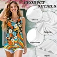 thumbnail image 6 of Jeiento Abstract Hippie Flower Tank Tops for Women 70S 80SColorfull Swirl Wavy T-shirt Loose Fit Dressy Workout T-shirts Lady Casual V Neck Sleeveless Shirts Basic Blouse Y2K Clothes,XL, 6 of 7