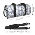 thumbnail image 4 of Xecao World Travel2 print Round Travel Duffel Bag is a foldable gym bag with an inner pocket, perfect for travel sports, 4 of 8