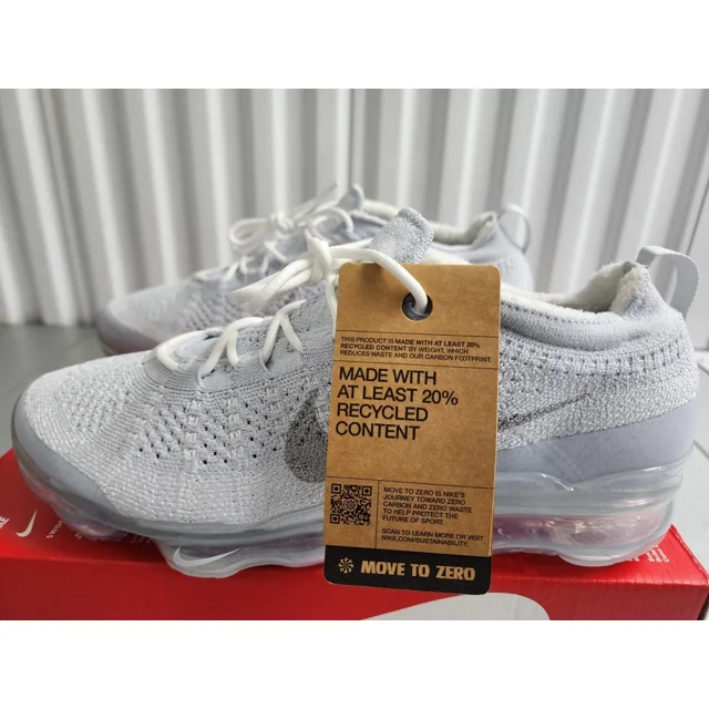 Nike Air Vapormax 2023 Flyknit - Pure Platinum/White/Pure Platinum - Size 9M