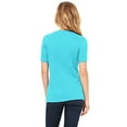 thumbnail image 2 of Bella Canvas 6405 Missy Jersey T-Shirt à Manches Courtes à Col en V, m, Turquoise, 2 of 3