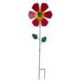 thumbnail image 4 of jinwen Metal Flower Decorative Garden Stake Windspinner for Patio Planter Pot Porch Red, 4 of 9