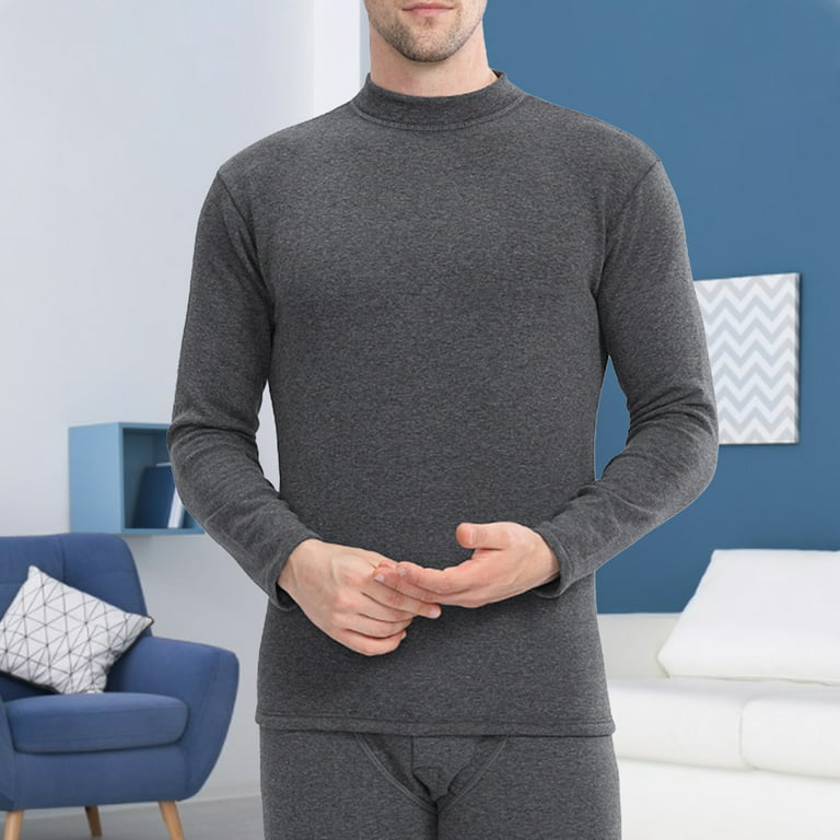 2Pcs/Set Men's Thermal Underwear Set, Microfiber Soft Fleece Lined
