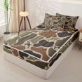 thumbnail image 2 of Homewish Duck Hunter Camouflage Zipper Full Size Comforter Sets with Fitted Sheet and 2 Pillowcases,Green Camo Rustic Farmhouse Hunting Zipper Bedding Set For Adults Kids,Black Reversible,4 Pieces, 2 of 7