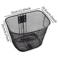 thumbnail image 6 of lacooooppia Bike Front Basket Metal Wire Cycling Accessory Black Universal Heavy Duty Basket Cargo Basket for Mountain Road Bikes M with Long Brace, 6 of 7