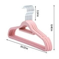 thumbnail image 3 of WJSXC Hangers Savings on Sale! Flocked Clothes Hanger Home Adult Non-Slip Drying Rack No Mark Hanger, 16.5 Inches, 10-Pack, Great for Adult Closets, Clothes, Pants, Coat and More Pink, 3 of 6