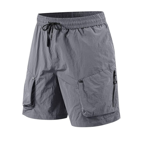 Dxzfnsa Men's Cargo Shorts Elastic Waistband Drawstring Summer Casual Cotton Big & Tall Relaxed Fit Work Shorts M-4XL