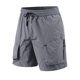 thumbnail image 2 of pstuiky Abreviatura para hombres, Pantalones cortos de trabajo de pierna recta, holgados y cómodos, de color liso, a la moda para hombre Pantalones cortos cargo, 2 of 5
