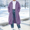 thumbnail image 2 of BLVB Girls Zip up Hoodies Oversized Long Tunic Sweatshirts Casual Long Sleeve Fall Trendy Hoodie Jacket Coat(Purple,10-11Years), 2 of 7