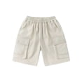 thumbnail image 4 of SJLDQY Boys Fashion Cargo Shorts Summer Lightweight Baggy Pants Solid Color Casual Loose Shorts for Boys, 4 of 4