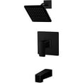 thumbnail image 1 of Capriza Single Handle Pressure Balanced Tub and Shower Faucet - Matte Black, 1 of 2