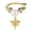 Gold Right, variant on Sparkling Pearl Ear Clip Fashion Ear Bone Clip Six-pointed Star Ear Bone Clip-Gold Right