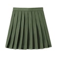 thumbnail image 3 of Women's Casual Pleated A-Line Mini Skirt, Versatile for Daily Wear, Work, Study, Party, Evening, Dance, with Contrast Color Design, 3 of 3