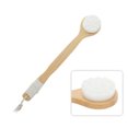 thumbnail image 2 of Unique Bargains 1pc Wooden Long Handle Dry Brushing Body Brush for Shower White, 2 of 7