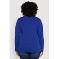 thumbnail image 5 of Womens Plus Size Long Sleeve V-Neck Basic Tee, 5 of 5