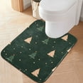 thumbnail image 2 of Yayeee Bath Rugs for Bathroom Floor Set of 2 Non Slip Fluffy Soft Absorbent Mat, Pink Christmas Trees, 2 of 7