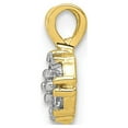 thumbnail image 2 of 10k Yellow Gold Small CZ Flower Charm Pendant, 2 of 3