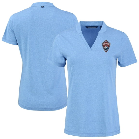 Women's-Cutter & Buck  Heather Powder Blue Colorado Rapids Forge Heather Stretch Blade Top
