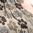 thumbnail image 3 of Paw Print Blanket,Comfortable Soft Lamb Wool Throw Blanket,All Season,Warm Lightweight Blankets for Sofa Bed Couch Living Room Chair,30"x40", 3 of 4