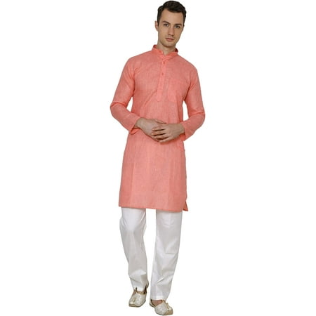 

Royal Kurta Mens Linen Dobby Pattern Ethnic Kurta Pyjama Set