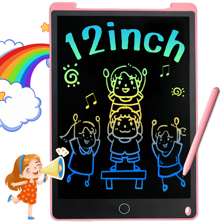 Adofi 12 inch LCD Writing Tablet for Kids, Etch a Sketch Classic, Kids Drawing Board Writing Tablet Graphic Tablet, Educational Toddler Toys for 2 3 Year Old Girls, Girl Toys, 2 Year Old Toys