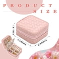 thumbnail image 2 of Parima Pink Travel Jewelry Organizer - Travel Accessories for Women, Travel Essentials, Travel Jewelry Case Organizer, Birthday Gifts for Women, Mom, Friends, Bridesmaid Gifts for Women, 2 of 7