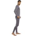 thumbnail image 3 of ViCherub Ropa interior térmica para hombres Calzoncillos largos con forro polar Conjunto térmico superior e inferior Capa base para clima frío Gris S, 3 of 5