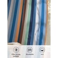 thumbnail image 6 of Sheer Curtains 63 Inch Length, Colorful Striped Semi Sheer Curtains Light Filtering Window Treatment, Modern Stripes Art Farmhouse Privacy Voile Drapes for Living Room Bedroom 52x63 Inch, 6 of 7