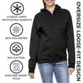 thumbnail image 4 of 3-Pack Women’s Oversize Loose Fit Fleece-Lined Full-Zip Hoodie (S-2XL), 4 of 6