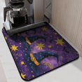 thumbnail image 2 of Dish Drying Mat Halloween Witch Bat Moon NIght Coffee Bar Mat Non Slip Foldable Washable 18x24 Inch Dishes Plate Glass Dry Draining Pad for Dining Table Coffee Bar, 2 of 7