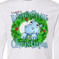 thumbnail image 4 of Inktastic I want a Hippopotamus for Christmas Long Sleeve Youth T-Shirt, 4 of 5