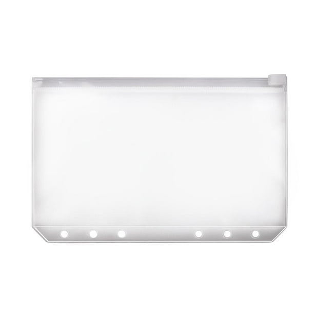 Organizador Bolsa de PVC A6 A7 con cremallera bolsas para billetes hojas sueltas bolsillos para almacenamiento (A5 JShteea Libre de BPA