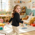thumbnail image 5 of Annhoo Girls Summer Cardigan Comfy Breathable V Neck Long Sleeve Jackets Fashion Ruffle Hem Cute Soft Jacket, 5 of 9