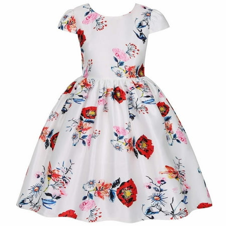 

B91xZ Princess Dresses For Girls Girls Dress Summer Girls New Short Sleeved Children s Skirt Elegant Girls Sundress Size 6 White 3-4Years