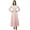 Blush Pink, variant on Bimba Women's 3/4 Sleeve Summer Cotton Maxi Dress Drawstring Waist