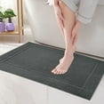 thumbnail image 6 of Premium Cotton Banded Dark Grey Bath Mats Pack of 2, 22x34 inches [Not a Bathroom Rug] - Infinitee Xclusives, 6 of 14