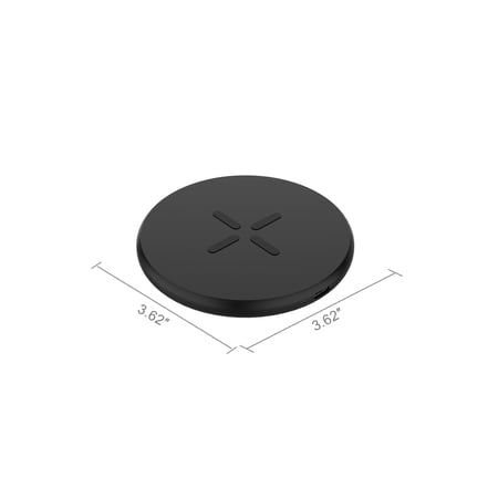 ONN 10W WIRELESS CHARGING PAD WITH 5FT USB-C CABLE AND WALL ADAPTER, QI CERTIFIED, BLACK – COMPATIBLE WITH IPHONE 17/16/15/14/13/12 SERIES, SAMSUNG GALAXY, NOTE, PIXEL DEVICES