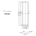 thumbnail image 2 of Dawn NI591403 Stainless Steel Shower Niche + One Stainless Steel Support Plate, 2 of 3