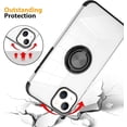 thumbnail image 7 of For Apple iPhone 14 Plus 6.7" Transparent Hybrid PC Magnetic Ring Stand (works with Car Mount) Detachable Frame Phone Case Cover by Xpression - Clear + Black, 7 of 7