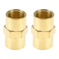 thumbnail image 1 of Accesorios de tubería de latón Unique Bargains 1/8"NPT adaptador de fundición hembra roscado recto 2 Pcs, 1 of 7