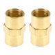thumbnail image 1 of Accesorios de tubería de latón Unique Bargains 1/8"NPT adaptador de fundición hembra roscado recto 2 Pcs, 1 of 7