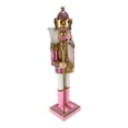 thumbnail image 5 of Pinnacle Peak Trading Glitter Pink and Sequin Pink Wood Christmas Nutcracker, 5 of 6