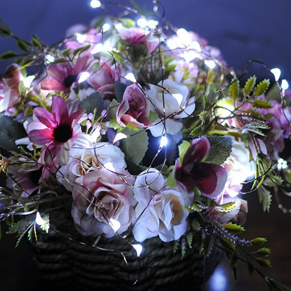 Button Copper Wire Lamp Mini Flowers Christmas Decoration Lantern Gift Light String