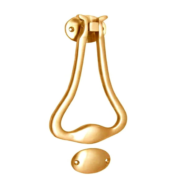 Shristy Hardware "Jether" Brass Door Knocker - (Pack of 1 Polished Lacquered Finish)